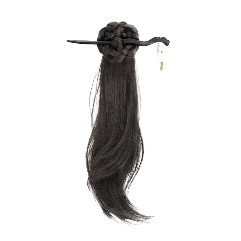 Trenzado de cabello mujer nuevo estilo chino antiguo clip de cabello de cola de caballo alto clip de agarre chino cheongsam imitación de cabello trenzado de cabello cola de caballo