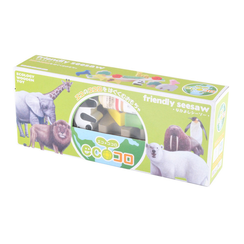 CE madera bosque animal Jenga rompecabezas educación temprana Jenga bebé equilibrio bloques de construcción de Madera Juguetes interactivos entre padres e hijos