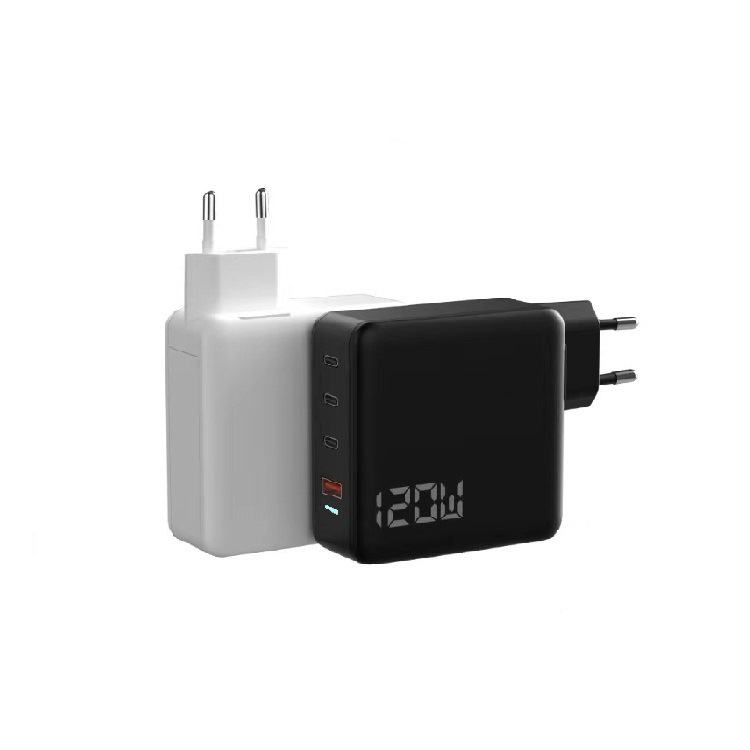 新款PD120W氮化镓20V6A充电器1A3C快充充电头折叠脚PD3.0快充头