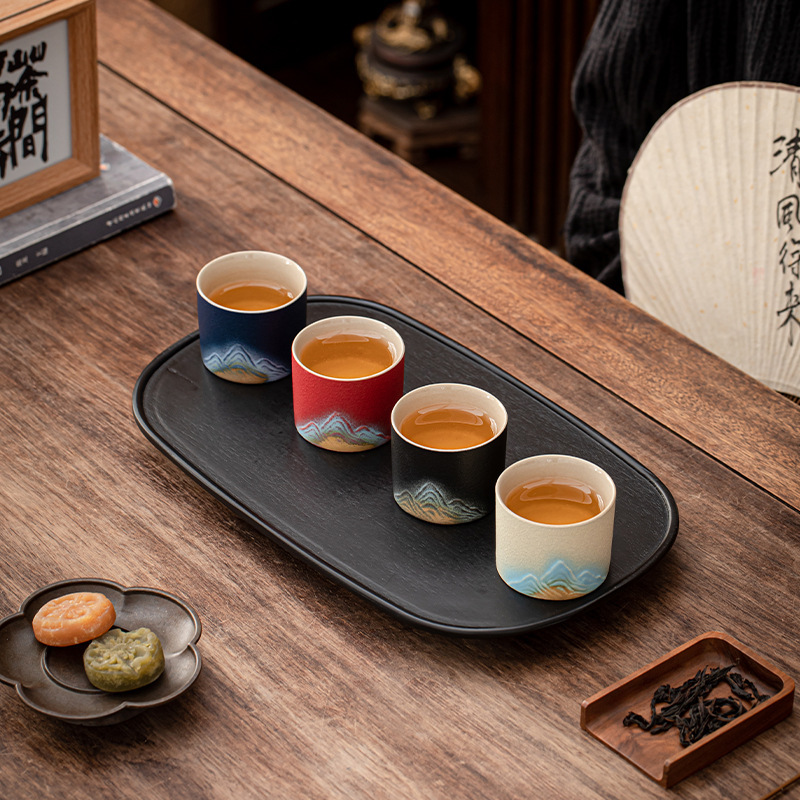 千里江山茶杯国潮文创陶瓷主人杯品茗杯礼盒套装渐变茶杯伴手礼|undefined