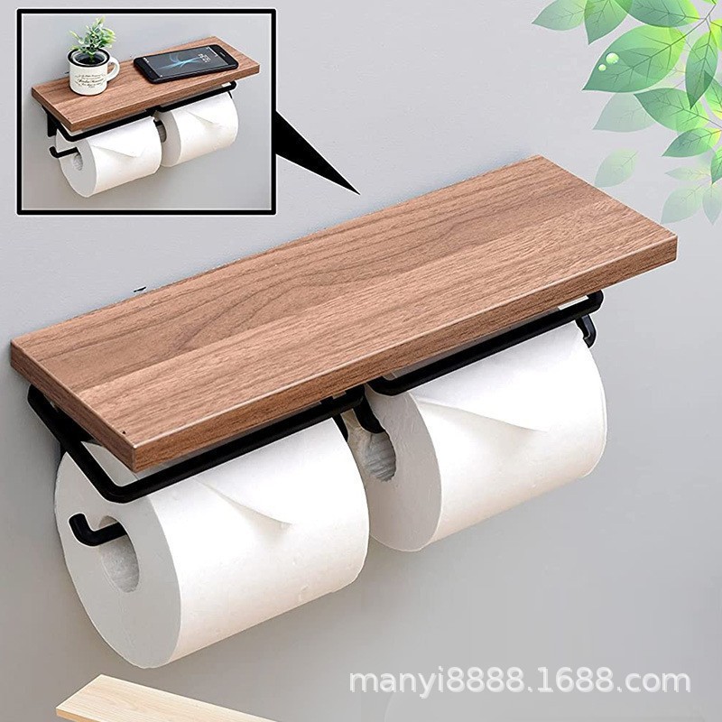 Cross-Border Bathroom Paper Towel Holder Bathroom Toiletries Storage Rack Wall Storage Rack Household Punch-Free Towel Rack