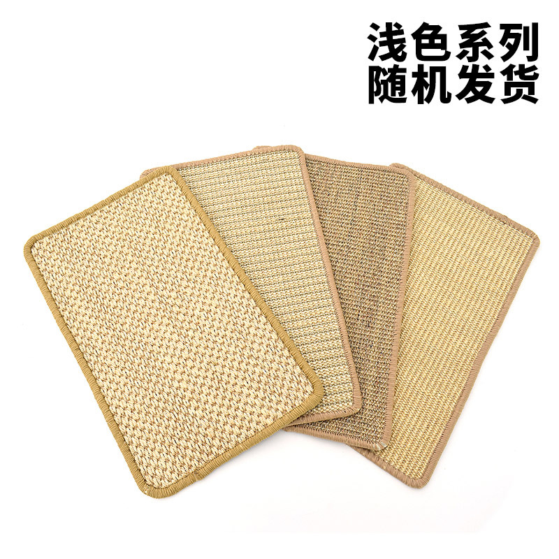 En stock al azar de sisal gato rascarse almohadilla de algodón de tela sisal estera de bloqueo estera de mascota sofá almohadilla protectora entrega rápida