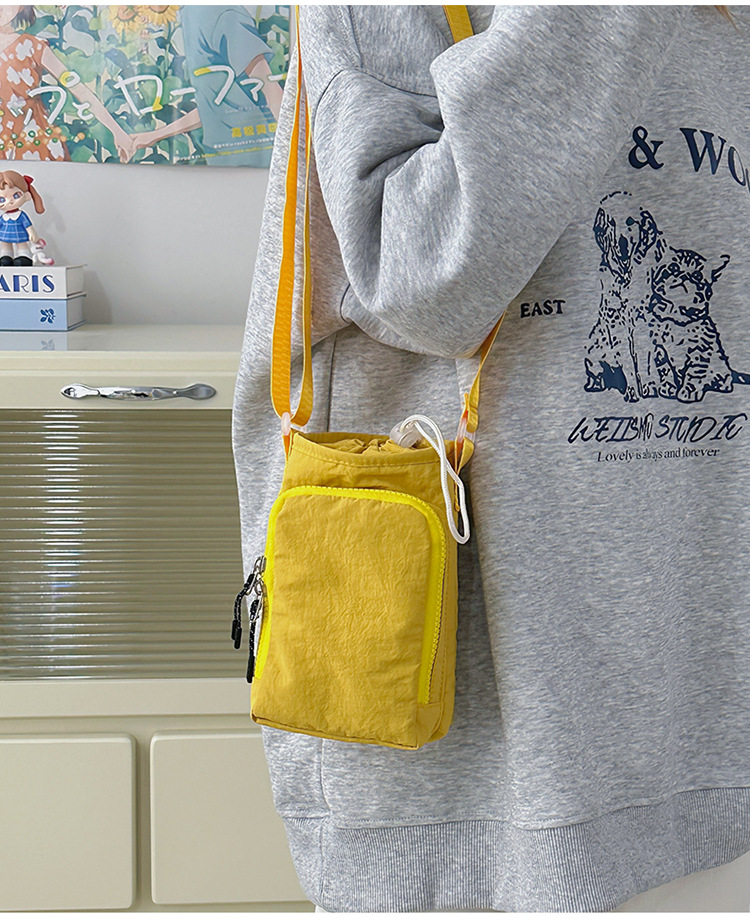 New solid-color student cycling casual women's bag, lightweight outdoor mobile phone bag and accessory bag undefined