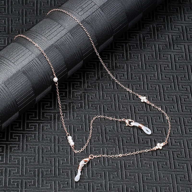 Colgar el cuello de la cadena de gafas de diamante de moda cadena de alta calidad transfronteriza acero baht mantenimiento de color diseño original gafas de sol cadena mujer image 18