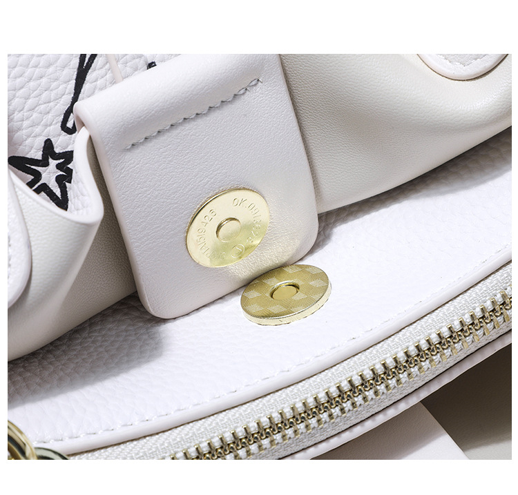 Little Bear Graffiti Basket Bucket for Women 2024 New High end Fashion Versatile Handheld Crossbody Bag_voghion.com