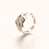 Adjustable brand ring, silver 925 sample, European style, on index finger