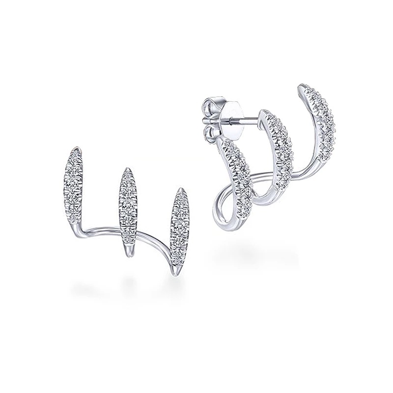 1 Pair Fashion Solid Color Alloy Plating Inlay Artificial Diamond Womenu0027S Ear Studs