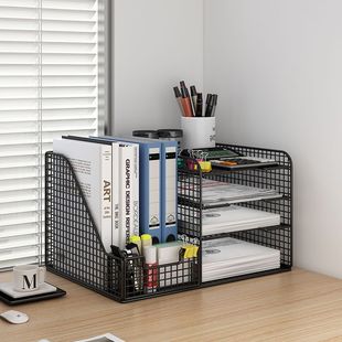Thickened File Rack File Frame Storage Box Multi-Layer Office Storage Rack Large Capacity Financial Information Teacher Classification Rack