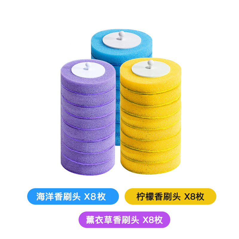 Cepillo de inodoro desechable hogar sin ángulo muerto cepillo de inodoro reemplazo traje de cabeza colgante de pared artefacto de limpieza de inodoro