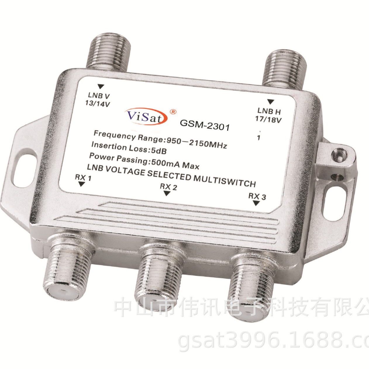 멀티 스위치 스위치 950-2150MHZ 위성 신호 4 인 및 4 아웃