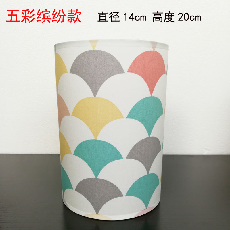 Moderno simple lámpara de araña pantalla de la vivienda de tela recta lámpara de mesa comedor dormitorio lámpara de impresión pantalla