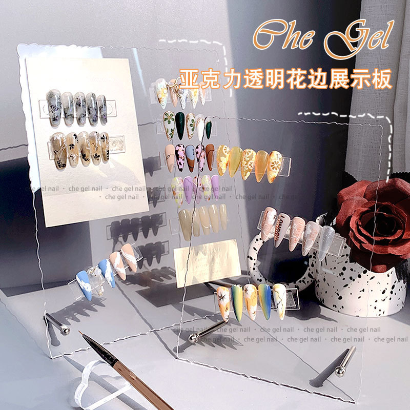 New lace lace display board display stand ins Net red nail art photo props acrylic work nail piece