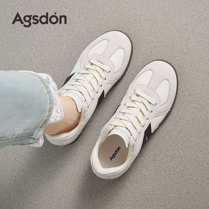 Augu Lion Dengde zapatos de entrenamiento para mujeres 2025 nuevo otoño gran hermoso Agan zapatos deportivos planos zapatos blancos zapatos de skate