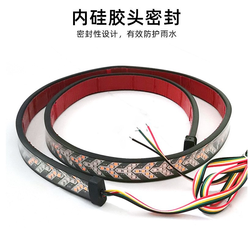 60inch Pickup Truck Light Strip 48 Led Fishbone Tail Light High Brightness Reversing Light Turn Signal Brake Light Led Pickup Truck Tail Box