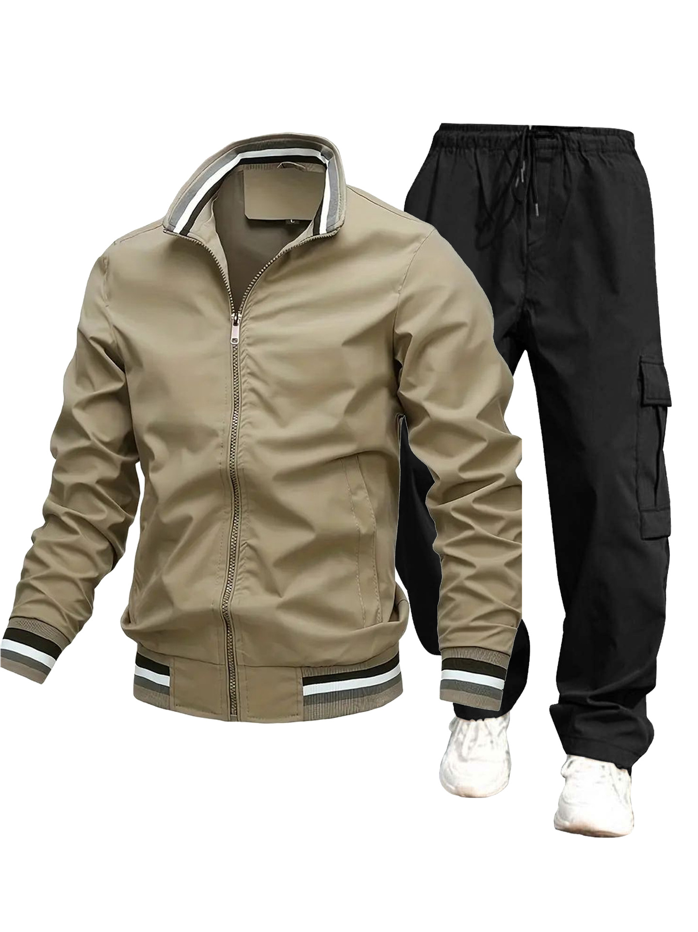 Herrenbekleidung 2024 neuer trendiger Herren-Herbst- und Winter-Freizeitmantel Modetrendmantel Herrenoberteile dünne Jacke Anzug_voghion.com