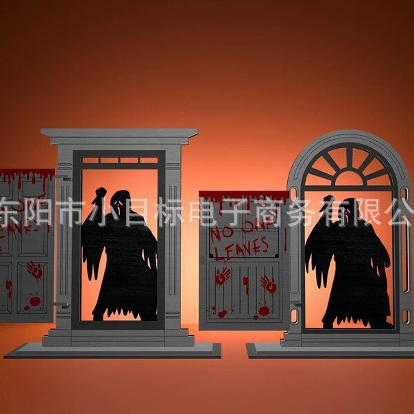 Новый трансграничный продукт НИ КТО НЕ ОСТАНОВИТся Хэллоуин Призрак Убийца Дверной Орнамент Деревянная Кровавая Рука Ужас Дверной Орнамент