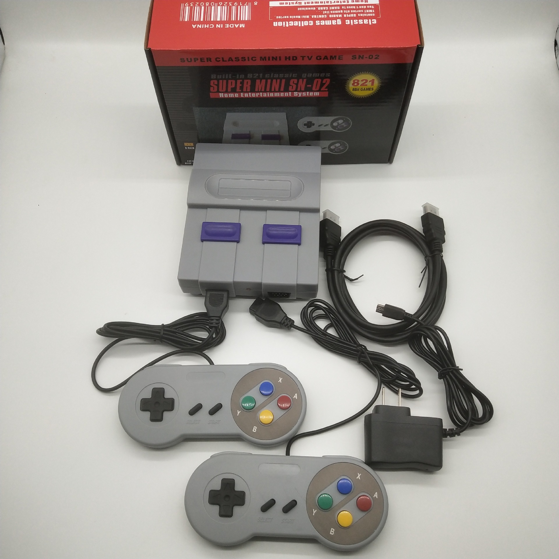 Miniconsola de Juegos Retro de TV de 8 Bits con 821 Juegos HDMI SNES SFC de ABS image 5