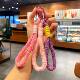 Plush woven lanyard key ring buckle color small fresh mobile phone lanyard bag key pendant practical mobile phone chain