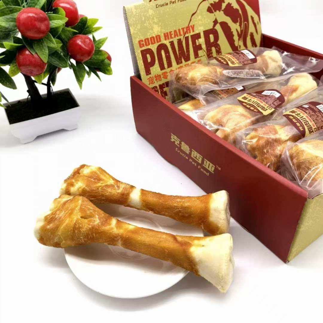 Коренные куриные косточки для собак и хрустящее мясо, закуски для собак корги золотистого ретривера в период прорезывания зубов