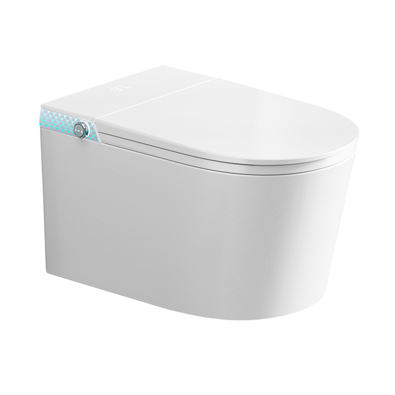 Fabricante inteligente de inodoro montado en la pared, un pequeño tamaño totalmente automático sin restricción de presión de agua asiento de inodoro