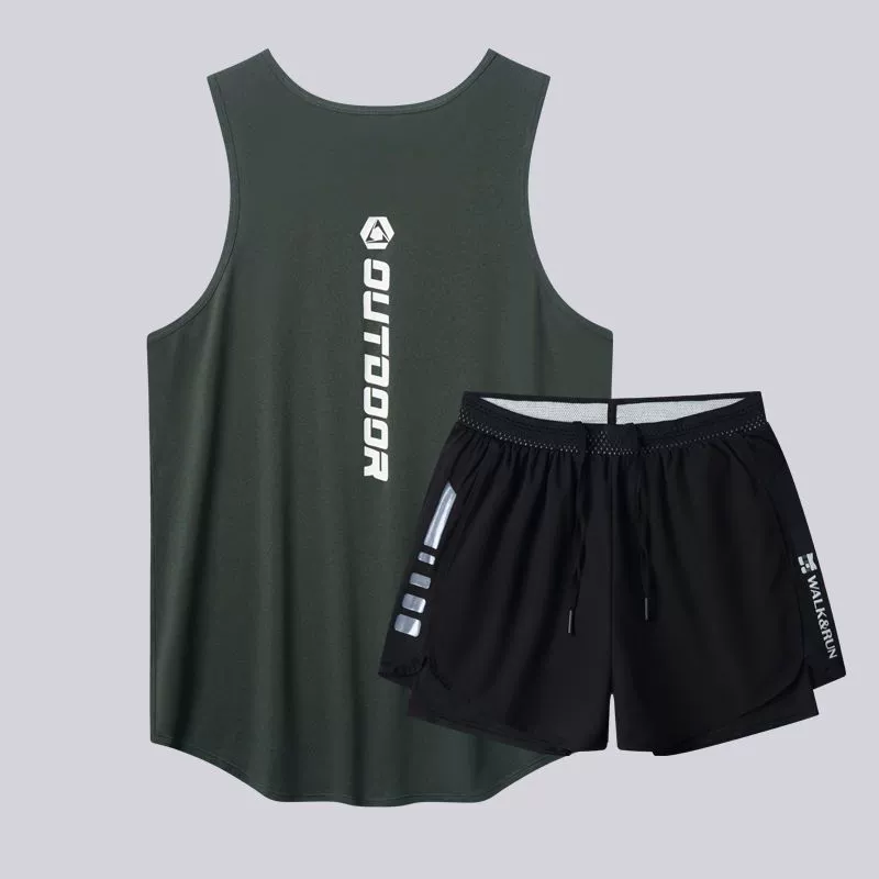 Swimwear, set, quick dry trousers, vest for adults