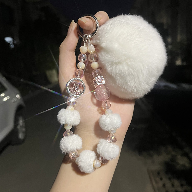 [Designer Style] Lazy Fluffy DIY Pom-Pom Phone Charm Versatile High-Quality Accessory Keychain