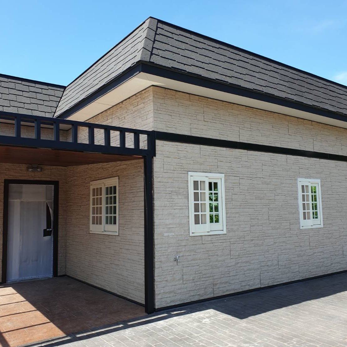 PU piedra roca pared exterior tablero decorativo simulación montaña ligera roca cultura piedra poliuretano material terrazo piedra óxido