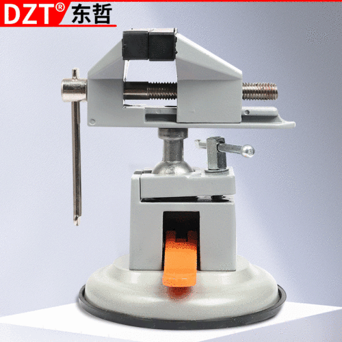 360-degree rotating aluminum alloy suction cup vise, table vise, electric drill and grinder bracket, small flat-nose pliers