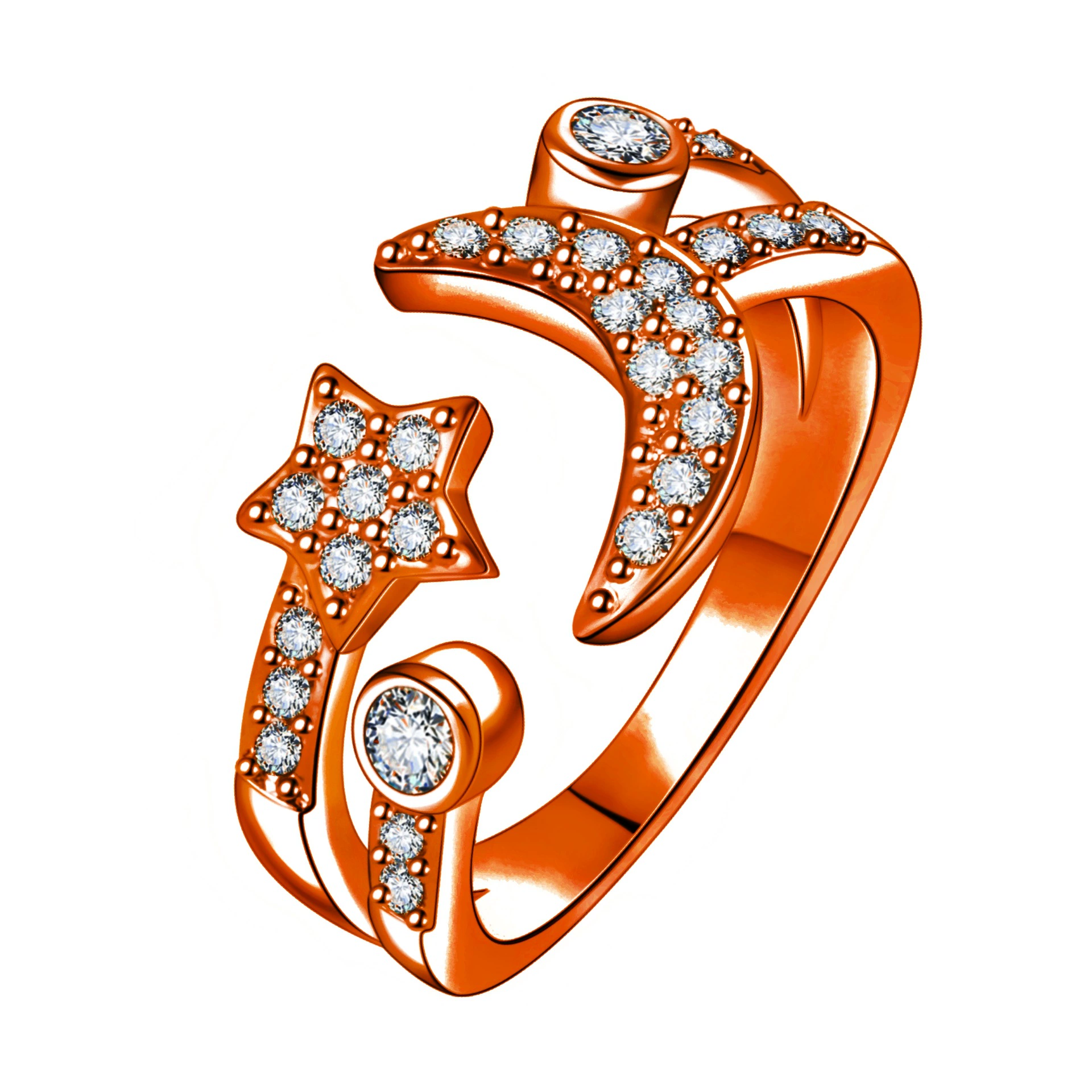 Zirconium, ring with stone, light luxury style, diamond encrusted