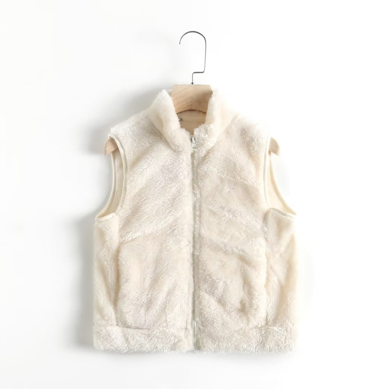 24 Chaleco de vellón polar largo para niños y niñas Chaleco de felpa cálido FY442205 453611 449888