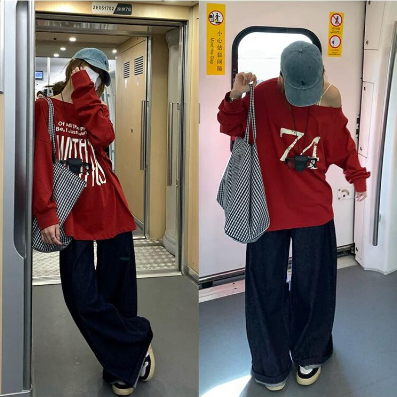 Loose Slimming And Straight Casual Mop Wide Leg Pants