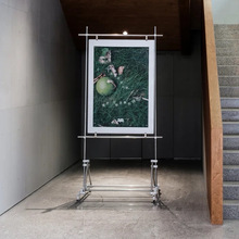 批发光轴展示架广告展架立式落地移动户外广告牌展示牌宣传导视牌