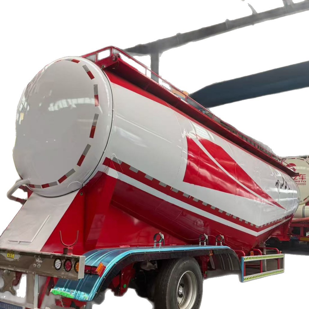 Cross-Border Lightweight Bulk Cement Tank Truck 55 Cubic Ash Powder Tank Semi-Trailer Transport Vehicle for Large-Scale Use