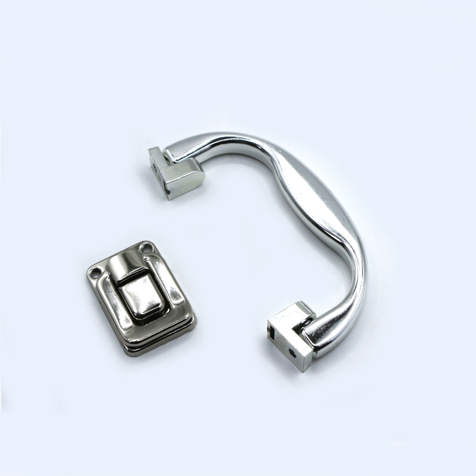 Caixa médica en stock caja de maquillaje de mano caja de herramientas de mano caja de color corrugado de plástico recubierto UV mango plateado Zhonghonghong