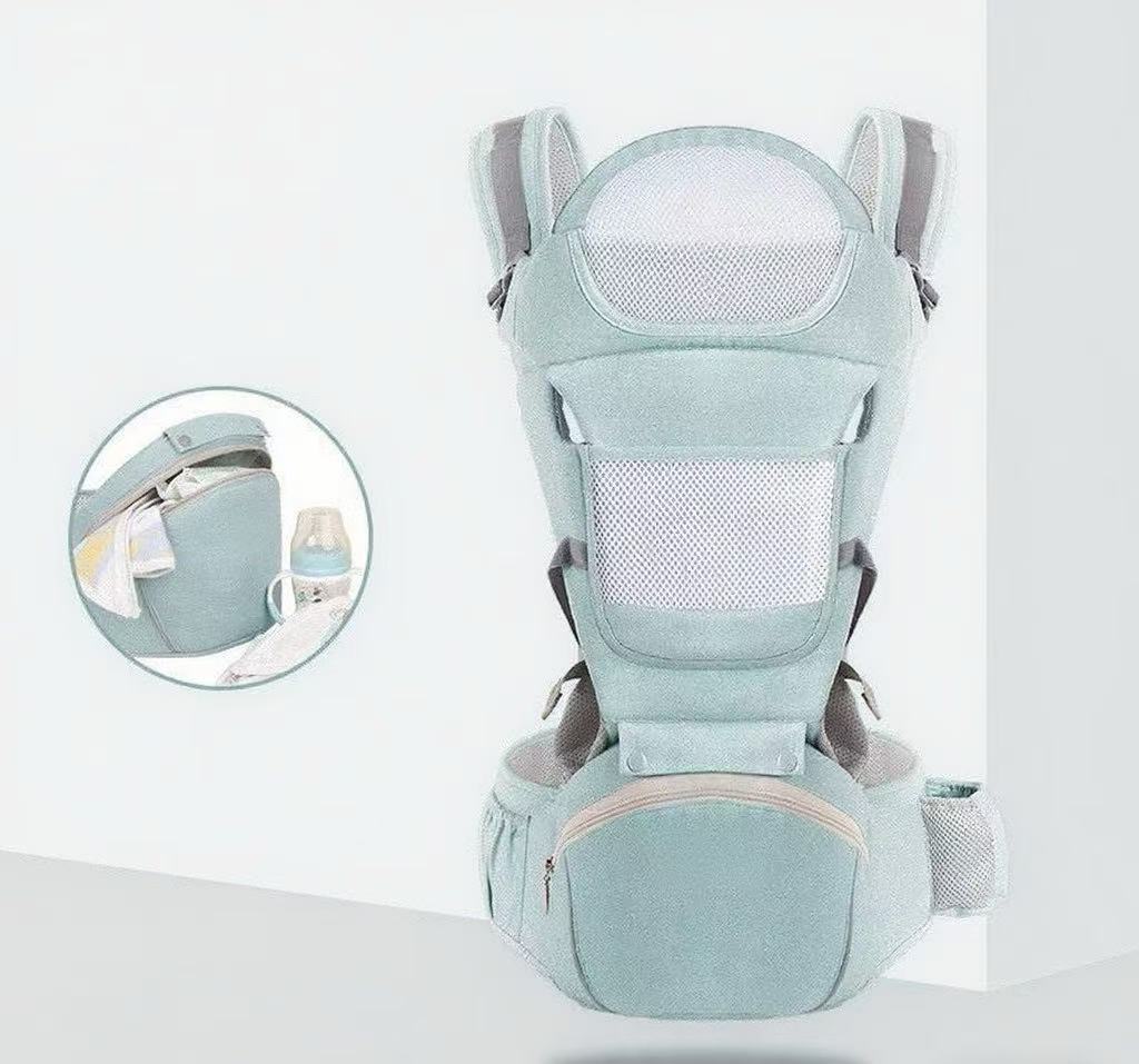 Cintos para bebés, taburete de cintura para bebés ligero multifuncional para cuatro estaciones, asiento delantero y trasero de doble propósito para llevar a un bebé image 9