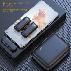 Cross-border new K6 wireless lavalier microphone 2.4G mini live streaming microphone with digital display charging case outdoor recording