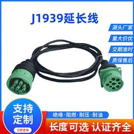 9针诊断工具 公母自动插头防水连接器轨道J1939汽车年检线束端子