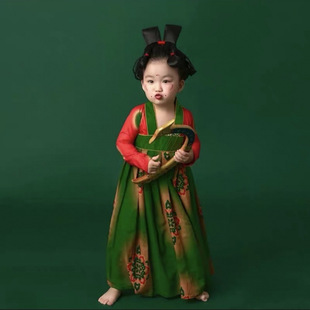 Children's Performance Costume: Tang Palace Night Banquet Playful and Fairy-Like Tang Suit Ancient Style Hanfu Performance Dress