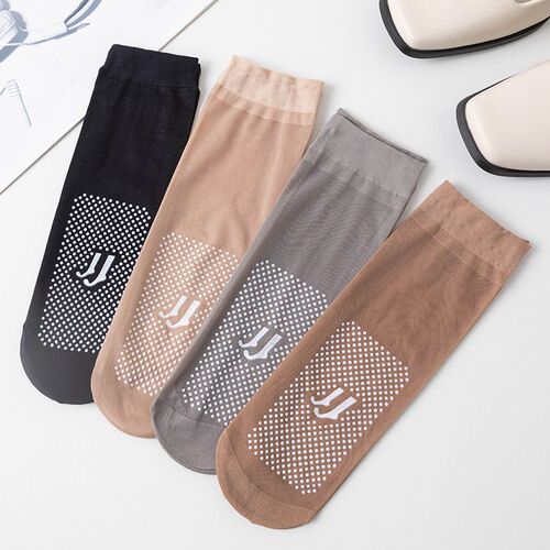 Zhuji stockings women's summer thin socks anti-snagging black flesh-colored soles non-slip and anti-off socks wholesale delivery