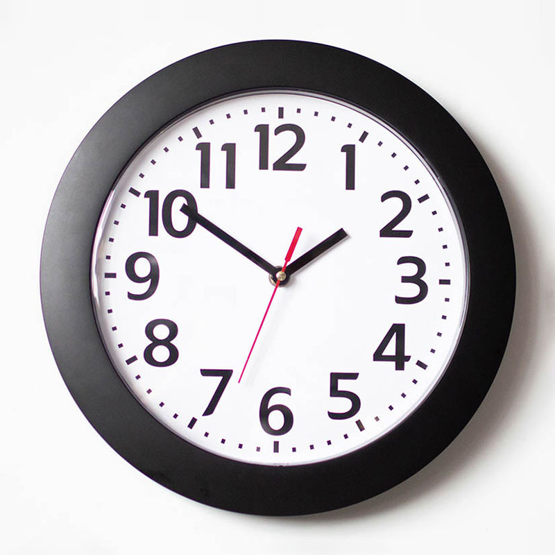 12-Inch 30cm Wide Edge Wall Clock Simple and Fashionable Clock Living Room Home Scandinavian Simple Cross-Border Clock Wall Clock