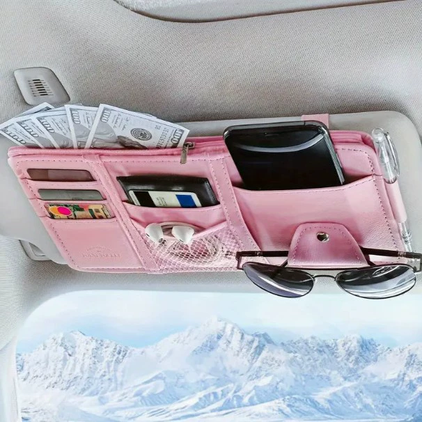 Зажим на молнии для карт автомобиля Car Sun Visor Organizer Car