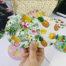 水果圆形杯垫隔热垫吸水软木创意杯垫家用防烫碗垫盘垫