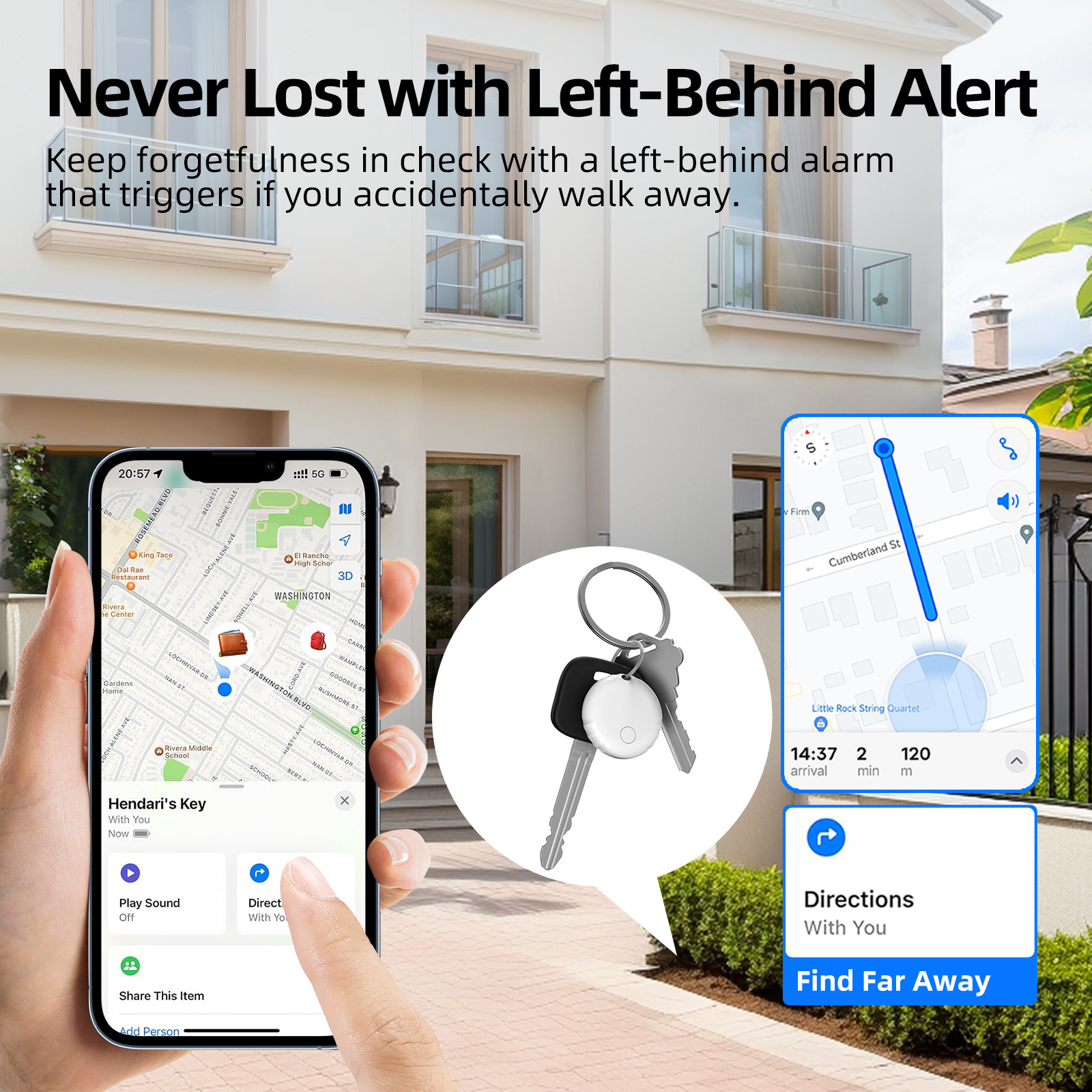 Universal Bluetooth-Tracker mit Magnet und wasserdichtem Design für Apple Find My und Android - Globaler Positionierer für Haustiere und Gegenstände