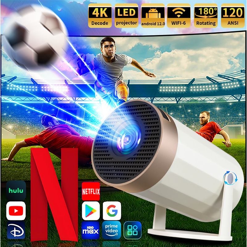 New Export Hot Model Small S200 Barrel Projector Portable Outdoor High-Definition Bedroom Wall Projector