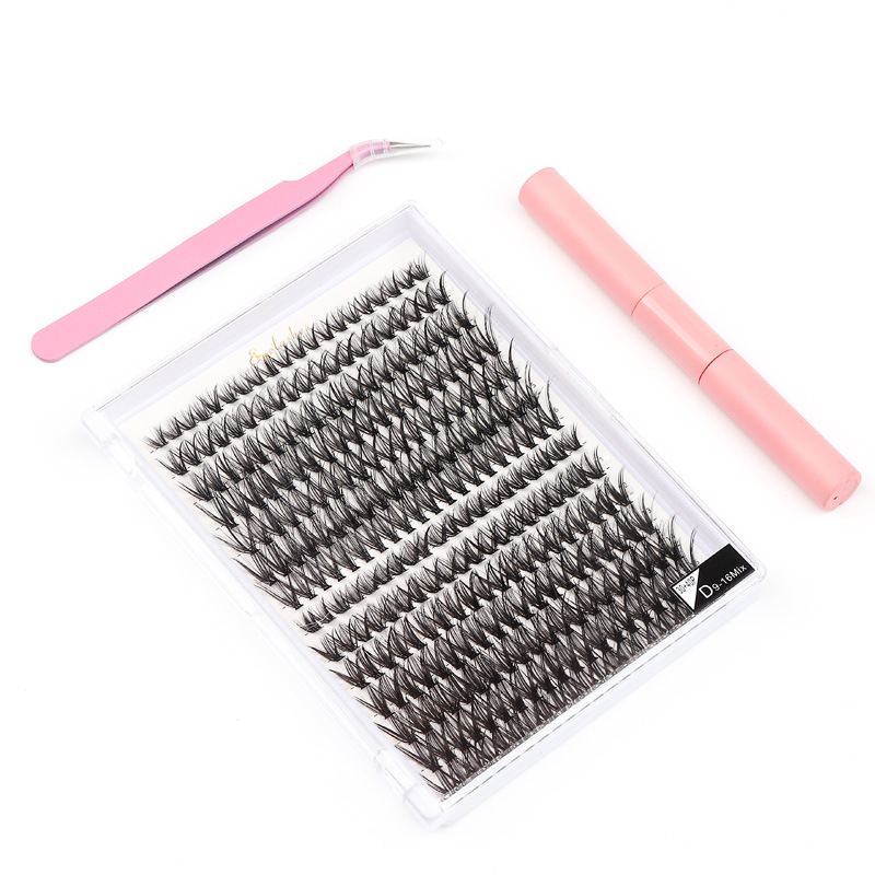14 filas 30D/40D pestañas falsas pegamento pinzas traje Amazon hot melt DD pelo curvado grueso transfronterizo en stock