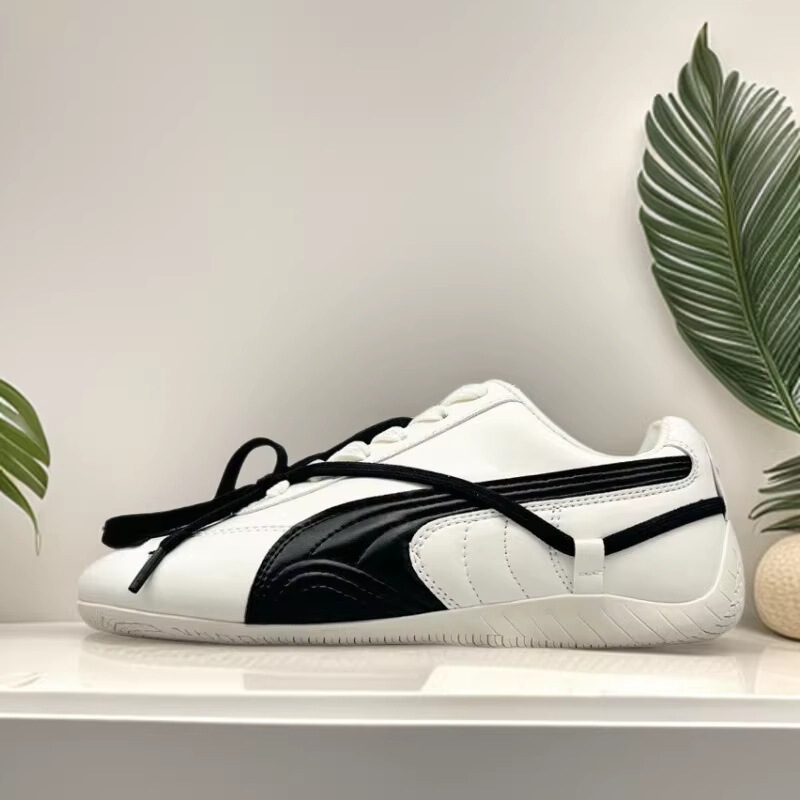 Puma Co-Branded Black and White Color-Blocked Low-Top Sports Casual Shoes for Men and Women, Trendy, Versatile, Breathable, Non-Slip and Durable Puma Co-Branded Black and White Color-Blocked Low-Top Sports Casual Shoes for Men and Women, Trendy, Versatile, Breathable, Non-Slip and Durable