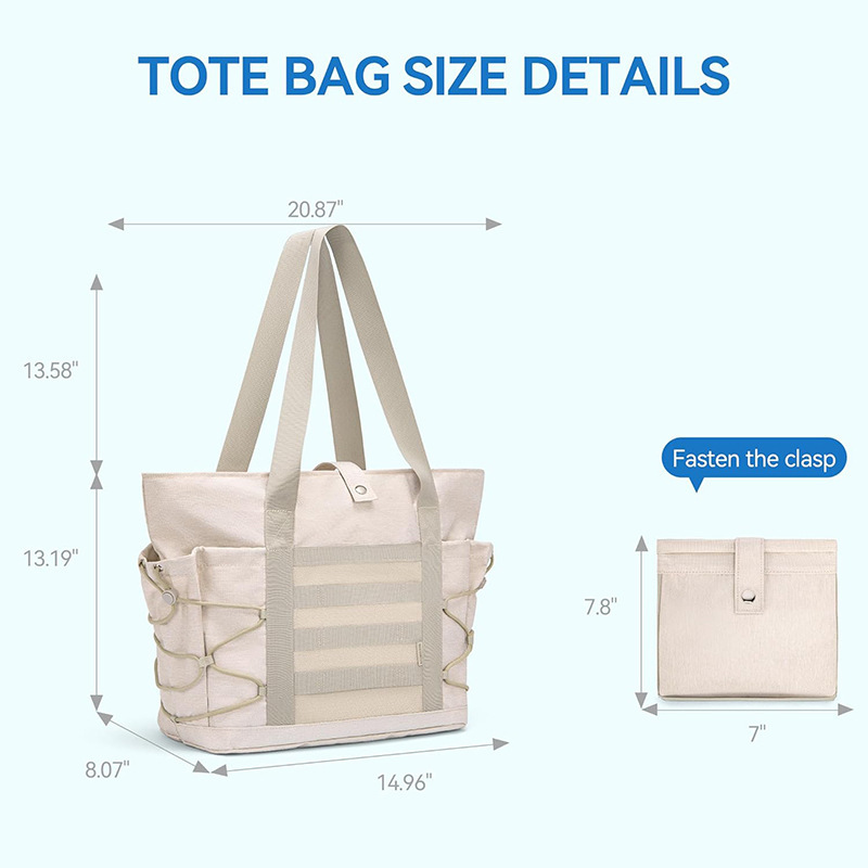 Bolso de mujer Bolso de deporte plegable de viaje Bolso de playa Bolso deportivo Bolso de compras impermeable con funda con cremallera
