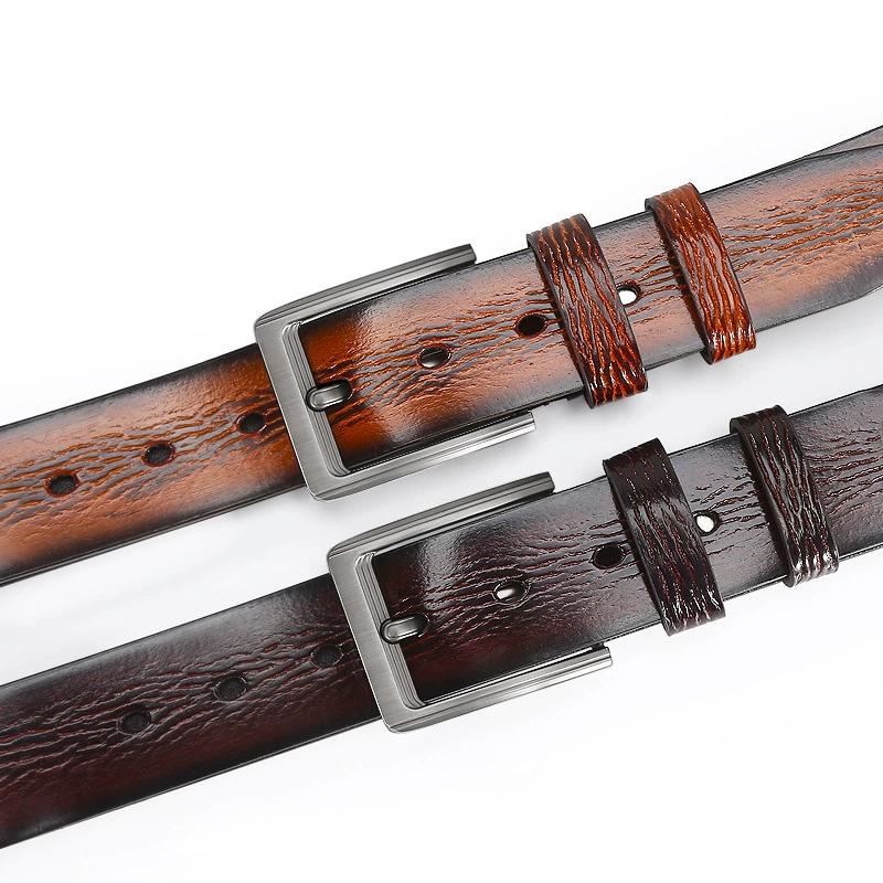 Men's retro belt, leather universal trousers for leisure, European style, simple and elegant design, wholesale