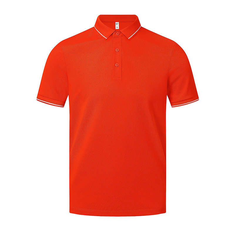 220g 40 algodón de perla de manga corta Polo impresa LOGO ropa de oficina ropa de trabajo ropa de trabajo impresa bordada