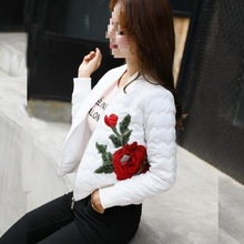 棉服女潮秋冬韩版小棉袄新款刺绣棉衣棒球服外套女冬洋气